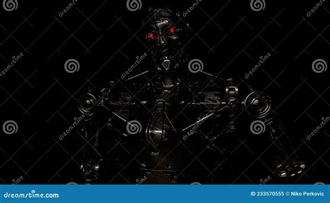 T800 101 Terminator Cyberdyne Systems Close View Editorial Image