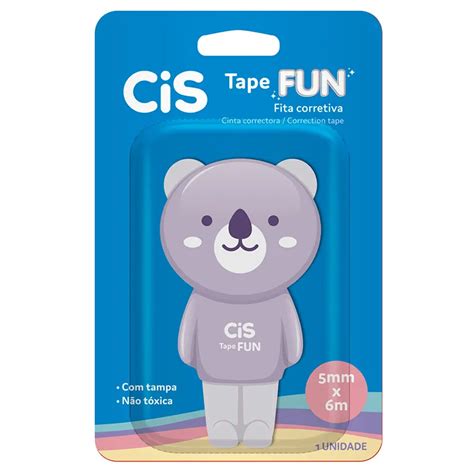 Corretivo Em Fita Tape Fun 5mm X 6m Coala Cis Escolar Lepok