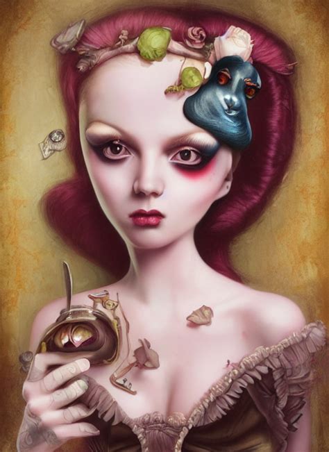 Krea Ai Pop Surrealism Lowbrow Art Realistic Cute Seduct