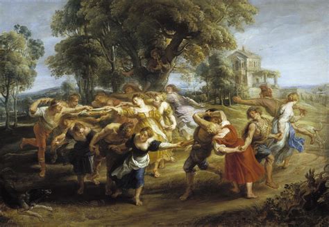 Peter Paul Rubens 1577 1640 Dance Of Villagers 1640 Peter Paul