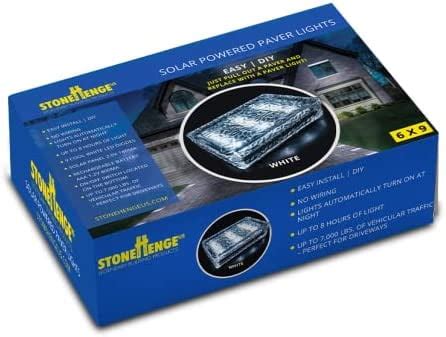 Stonehengeus Solar Powered X Paver Light For Outdoor Garden Use