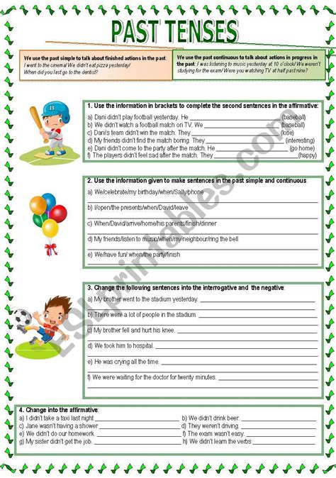 Past Tenses ESL Worksheet By Estrellita Castro