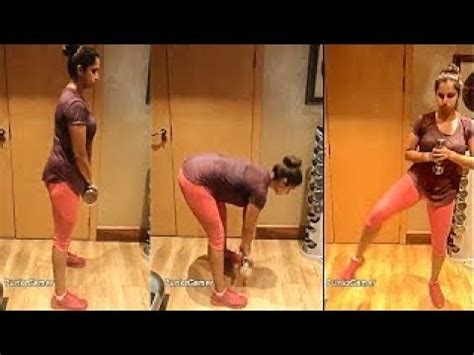 Sania Mirza Hot Booty Workout And Navel Show YouTube YouTube