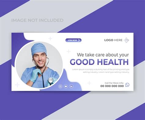 Web Banner Vorlagendesign für soziale Medien im Gesundheitswesen