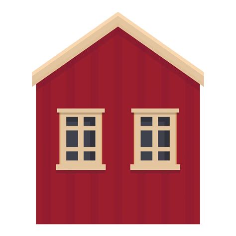 Iceland red house icon cartoon vector. Travel country 22864958 Vector ...