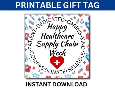 Healthcare Supply Chain Week Printable Gift Tag Happy Supply Chain