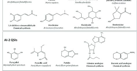 Chemical structures of some quorum sensing inhibitors (QSIs) and their ...