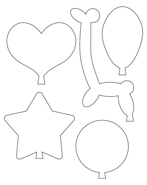 Balloon Stencils Free Printable Free Printable Templates