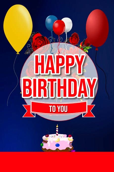 Happy Birthday To You Poster Template Postermywall