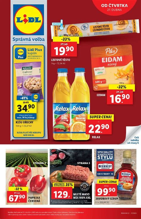 LIDL Leták Od čtvrtka do neděle 24 4 2023 30 4 2023 oteviraci