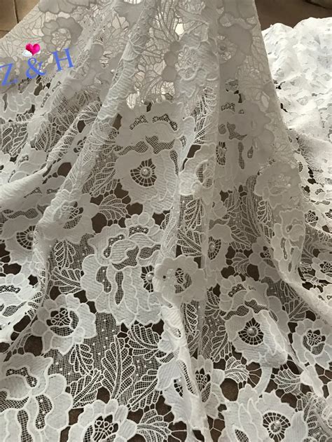 Embroidered Tulle Lace Fabric JOY 51519 With Beads Latest Design French