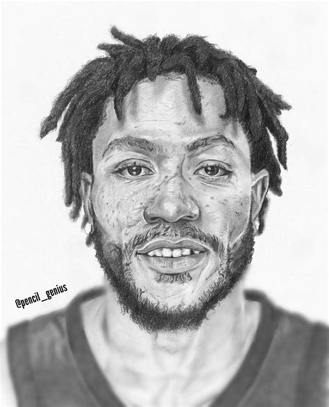 Derrick Rose Portrait Drawings