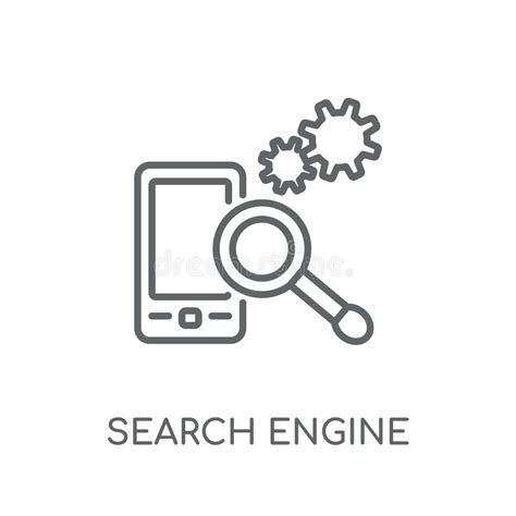 Icono Linear Del Search Engine Estafa Moderna Del Logotipo Del Search