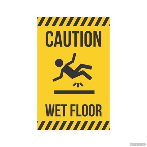 Caution Wet Floor Sign Printable - Printable Templates