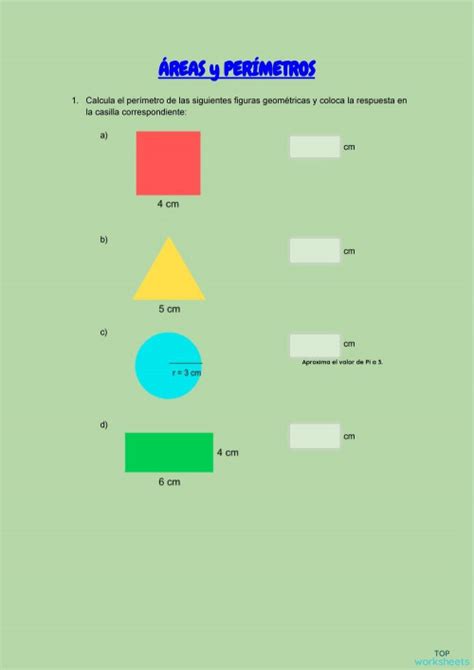 Áreas Y Perímetros Paul Knapp Ficha Interactiva Topworksheets