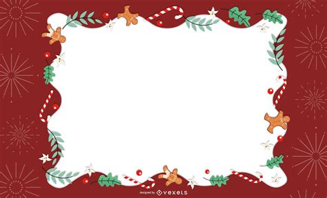 Descarga Vector De Diseño De Tarjeta De Marco De Navidad