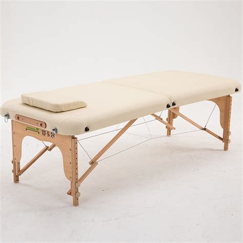 70cm Wide 2 Fold Comfort Wood Massage Table Bed Wcarry Case Salon