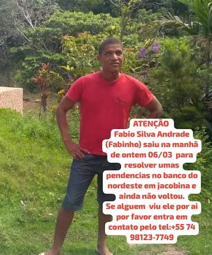 Homem Considerado Desaparecido Pela Fam Lia Na Cidade De Jacobina