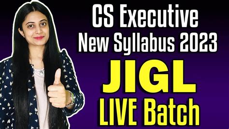 Cs Executive New Syllabus Jurisprudence Jigl Live Batch Lecture