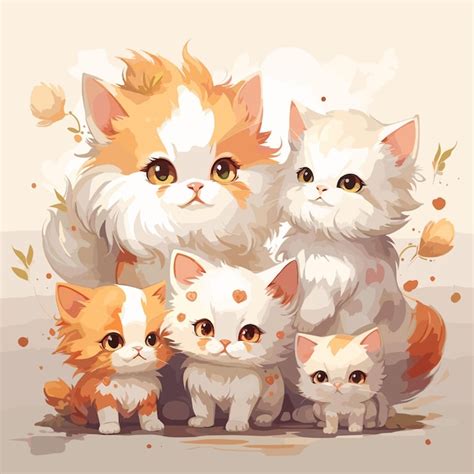 Premium Vector Cute Cats Vector Design