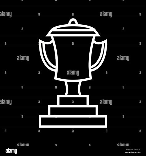 Beautiful Trophy Vector Line Icon Stock Vector Image Art Alamy