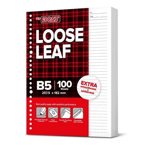 Jual Kertas Loose Leaf Isi Binder Big Boss B5 100 Lembar Shopee Indonesia