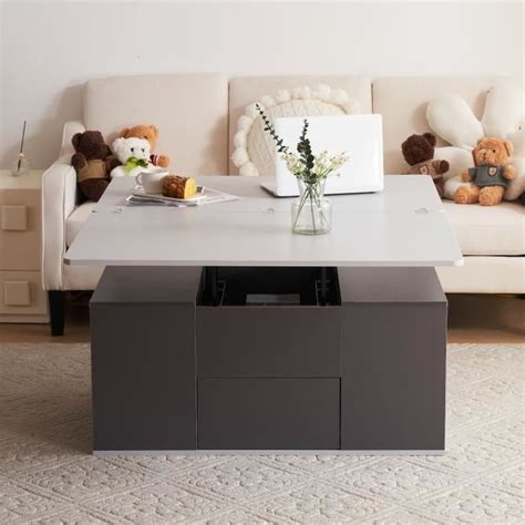 Table Basse Multifonction Relevable Plateau Se Divise En Tables