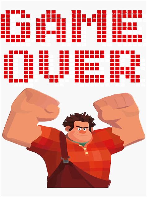 Game Over Wreck It Ralph Sticker For Sale By Loganlockwood Redbubble