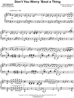 "Don't You Worry 'Bout a Thing" Sheet Music - 12 Arrangements Available Instantly - Musicnotes