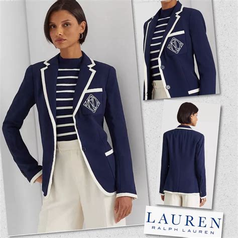 Lauren Ralph Lauren Two Tone Georgette Blazer Size 0p Nwt In 2024