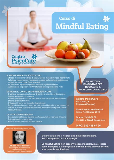 Corso Mindful Eating Centro Psicocare A Vicenza E Creazzo Vi