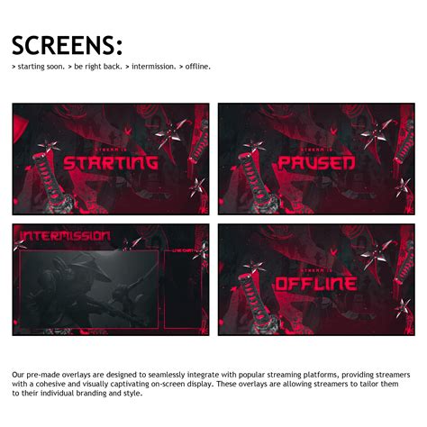 Samurai Twitch Stream Overlay Package Premade On Behance