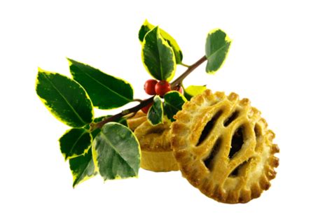 Sweet Mince Pies And Holly Green Delicious Happy Season Food Hot Png