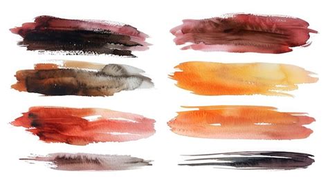 Premium Photo Watercolor Hand Painted Brush Strokes Banners Isolated