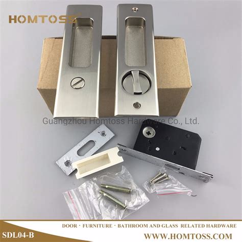 Square Zinc Alloy Sliding Door Lock With Privacy Function Sdl B