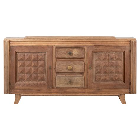 Dudouyt Solid Oak Sideboard France 1940s For Sale At 1stDibs