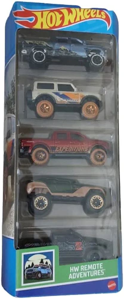 Hot Wheels 5 Pack HW Remote Adventures Off Duty 15 Ford F 150 21 Ford