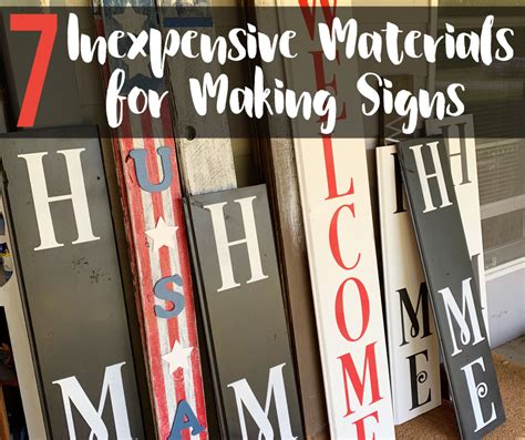 7 Inexpensive Materials For Making Handmade Signs — Day To Day Adventures