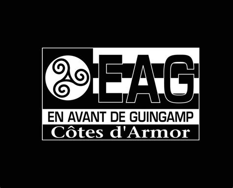 EA Guingamp Club Logo Symbol White Ligue 1 Football French Abstract