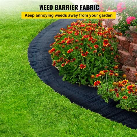 Vevor 6ftx300ft Premium Weed Barrier Fabric Heavy Duty 3 2oz Woven Weed Control Fabric High