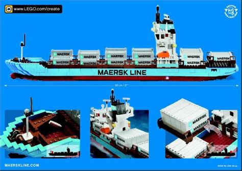 Lego® Anleitung Anzeigen 10155 Maersk Line Container Ship Lego