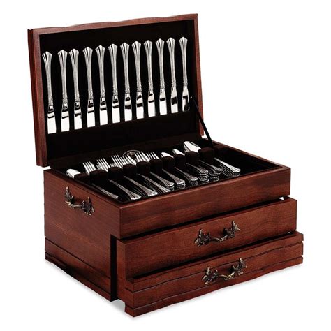 Reed & Barton Provincial 2 Drawer Flatware Storage Chest