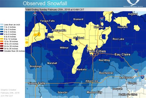 Snow Accumulation Map Minnesota - Snow