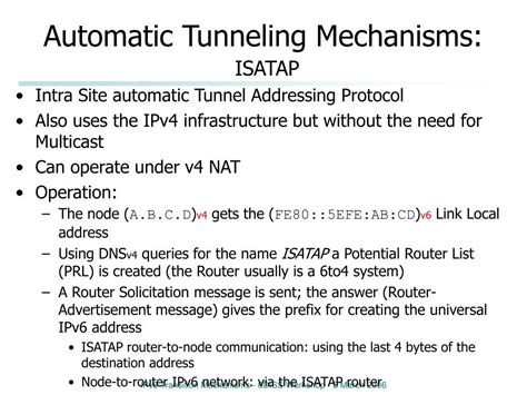 PPT IPv6 Transition Mechanisms Their Security And Management