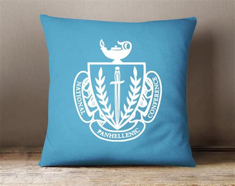 NPC National Panhellenic Conference Crest Pillow by UptownGreek