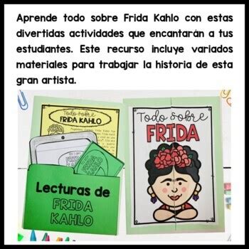 Frida Kahlo En Espa Ol Lapbook Lectura Y Escritura Spanish Cinco De Mayo