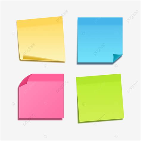 Sticky Notes PNG Picture, Fluorescent Cartoon Sticky Notes, Note Paper ...