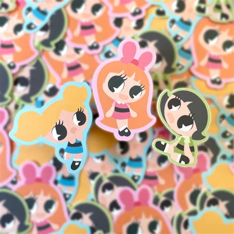 Powerpuff Girls Stickers - Etsy