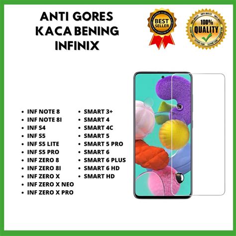 Jual Tempered Glass Bening Infinix Note Note I S S S Lite S Pro