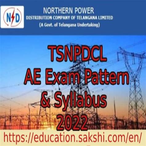 TSNPDCL AE Exam Pattern Syllabus 2022 Sakshi Education